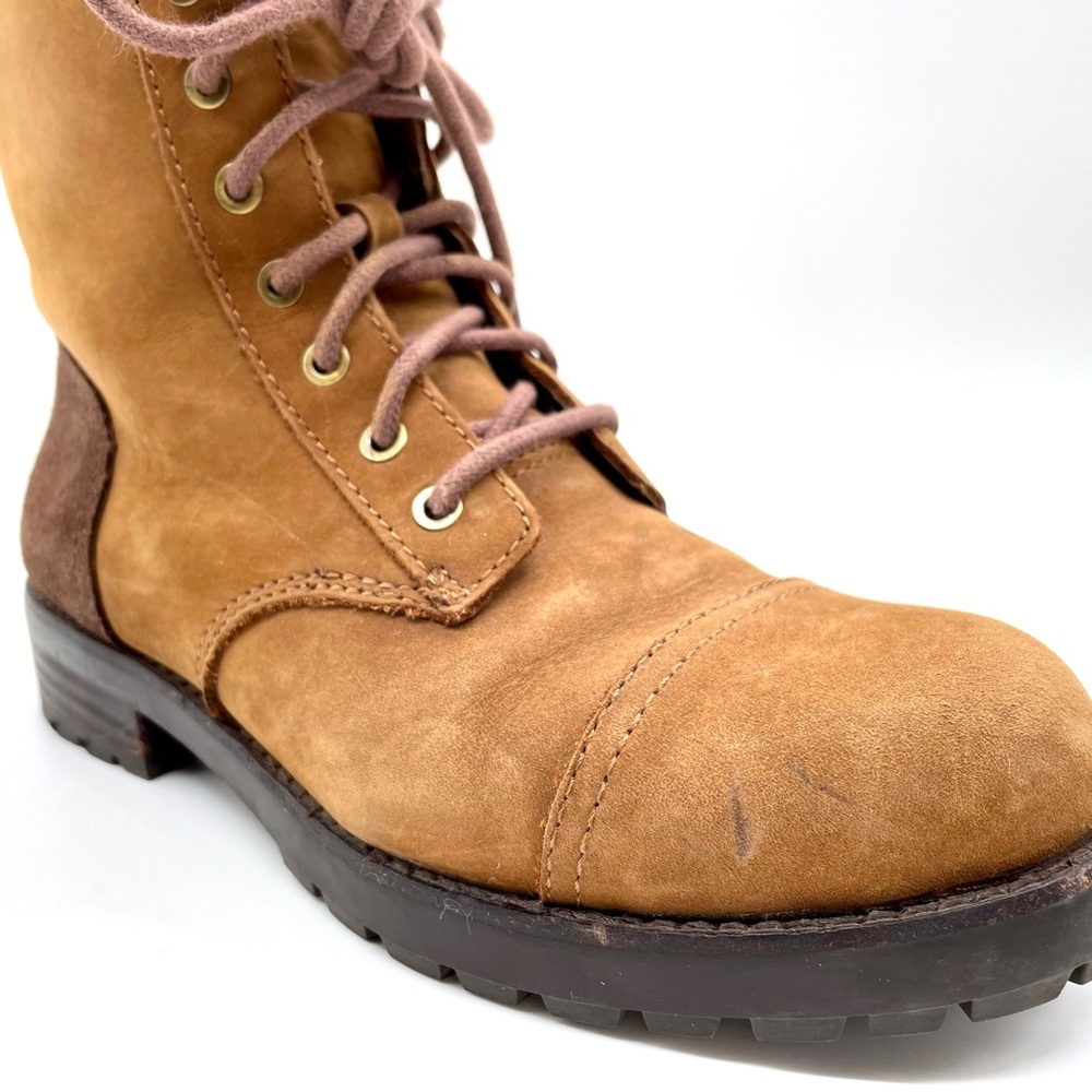 UGG Women’s Kilmer Chestnut Leather-Suede Lace Up Boots 7 - Picture 7 of 8